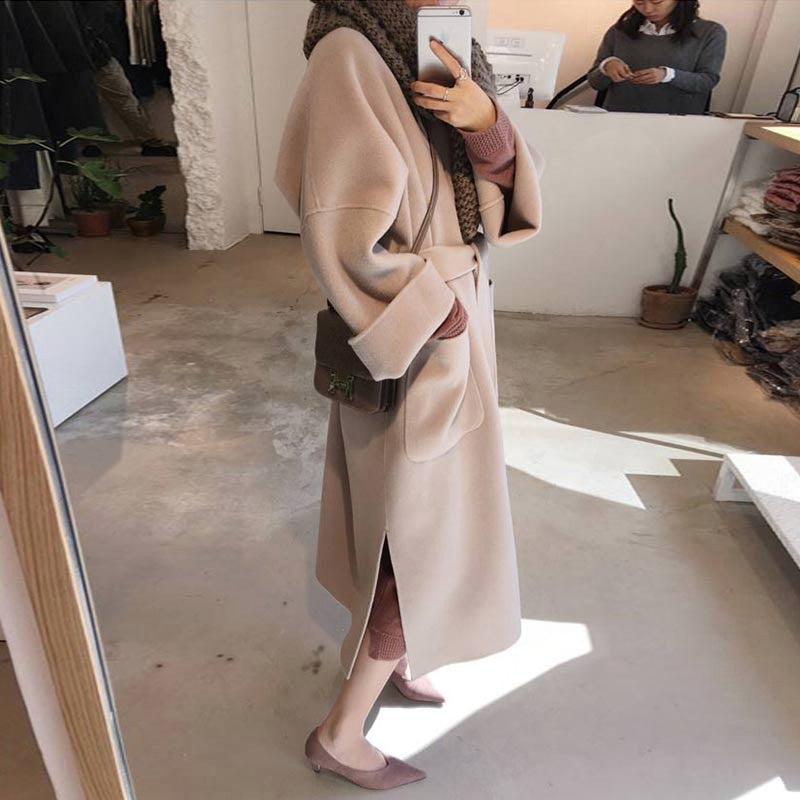 Statement Wool Coat - Oversized Double-Breasted